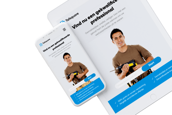 Tafsquare op tablet en mobiel